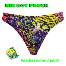  Big Boy Pouch -Rainbow Leopard Glitter