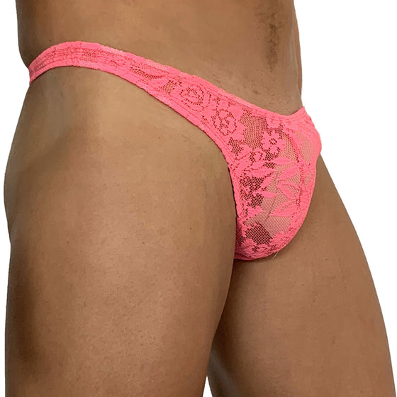 Big Boy Pouch - Hot Pink Lace