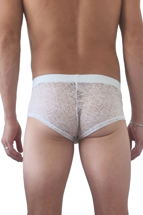 Lace Booty Shorts - White