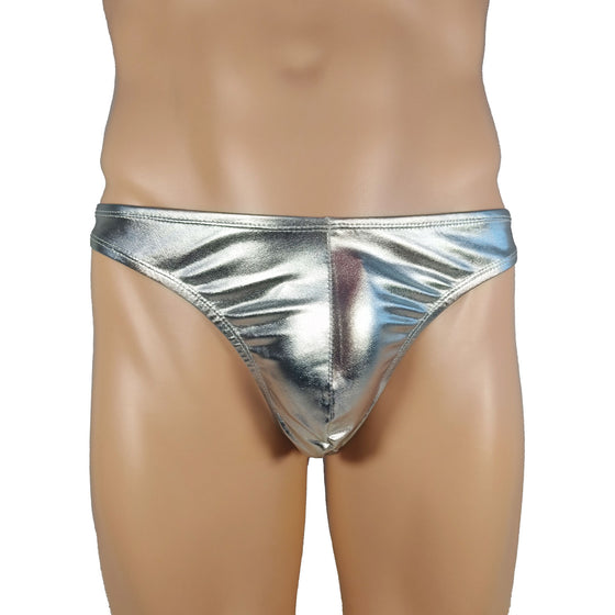 Silver Metallic Wet Look