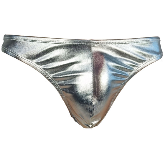 Silver Metallic Wet Look